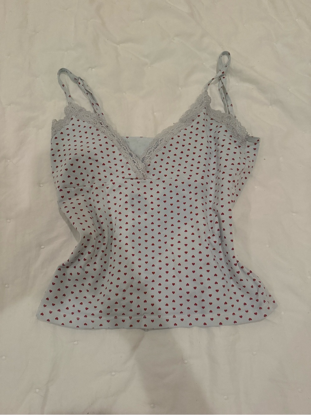RARE!!! brandy melville blue heart tank top